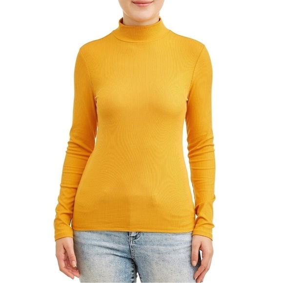 No Boundaries Juniors' Mockneck Long Sleeve Shirt Gold Jade Size Large - Picture 5 of 7